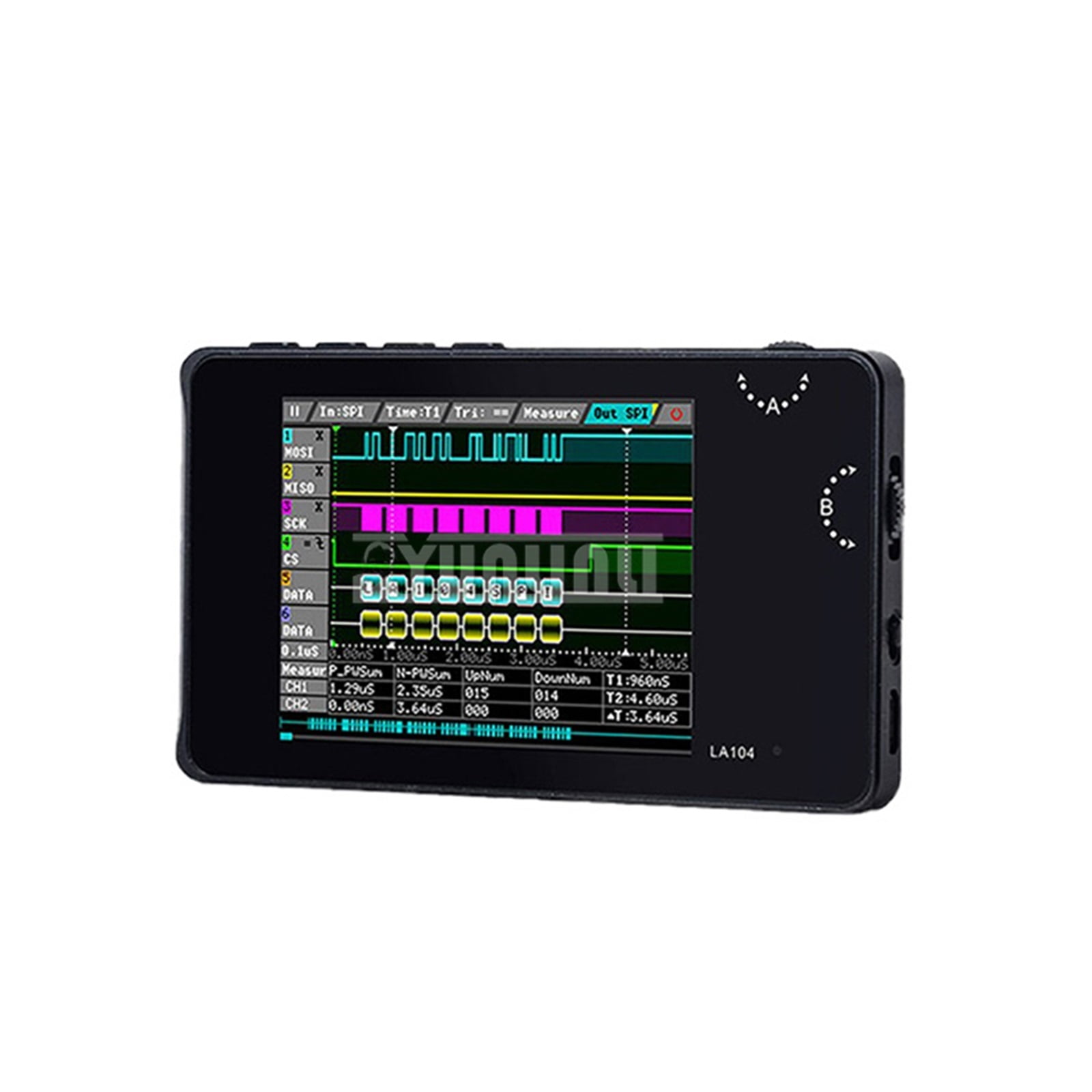 DSO LA104 Digital Logic Analyzer Kit, 4 Channels Oscilloscope SPI I2C UART Programmable 100MHz Max Sampling Rate ,Heavy Duty Build