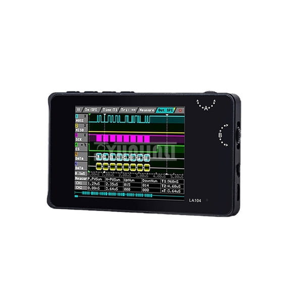 DSO LA104 Digital Logic Analyzer Kit, 4 Channels Oscilloscope SPI I2C UART Programmable 100MHz Max Sampling Rate ,Heavy Duty Build