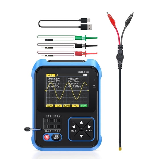 DSO-TC3 Digital Oscilloscope Transistor Tester Function Signal Generator 3 In 1 Multifunction Electronic Component Tester ,Professional Designed