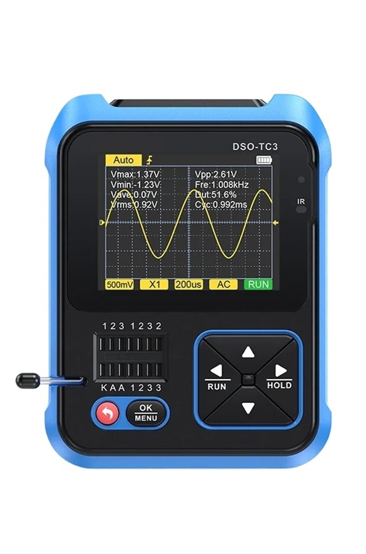 DSO-TC3 Portable Oscilloscope Transistor Tester 2-in-1 Multifunction Multimeter Resistance Meter LCR Test ,Easy to Operate