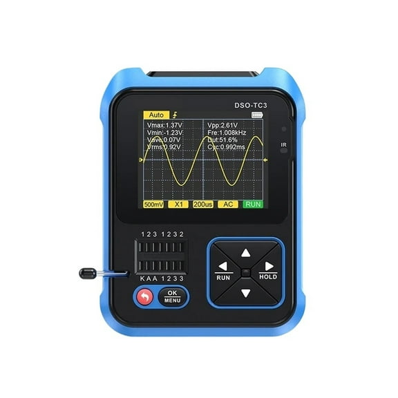 DSO-TC3 Portable Oscilloscope Transistor Tester 2-in-1 Multifunction Multimeter Resistance Meter LCR Test ,Accurate and Speed