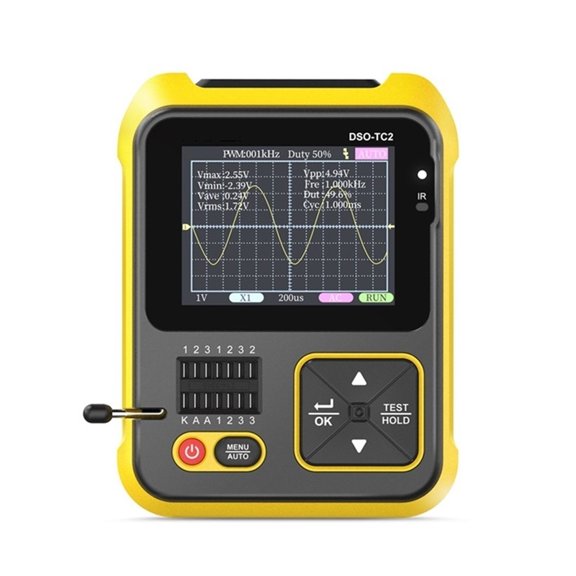 DSO2512G 120M Bandwidth 500MSa/s DSO-TC2 Dual Channel Oscilloscope 10mV Minimum Vertical Sensitivity FFT Spectrum Analysis ,DIY Tools