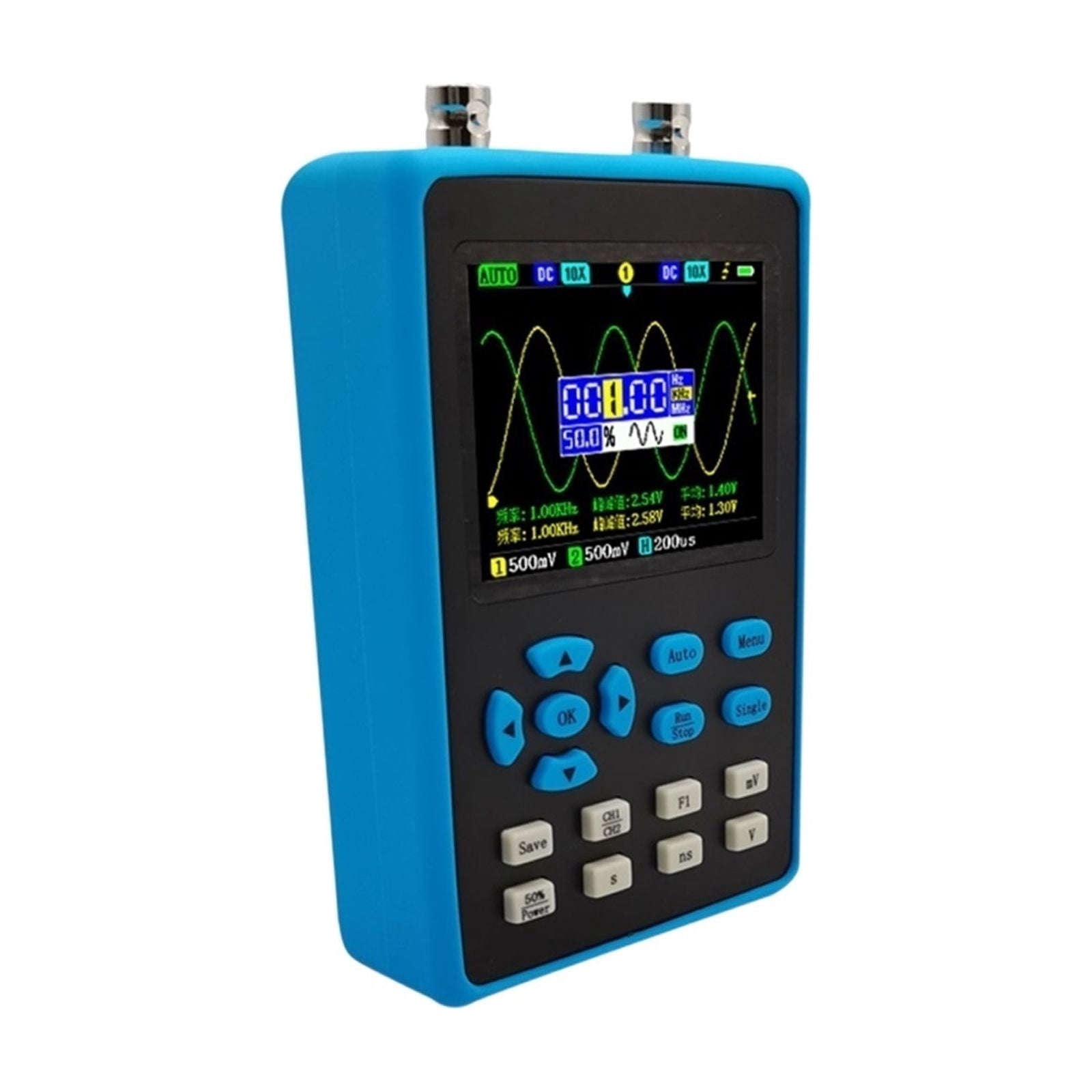 DSO2512G 120M Bandwidth Dual Channel Oscilloscope 2.8 Inch Display 10mV Minimum Vertical Spectrum Analysis Sine Wave ,Professional Designed