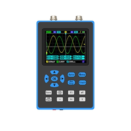 DSO2512G 120M Bandwidth Portable Handheld Dual Channel Oscilloscope 2.8 Inch Display 10mV Minimum Vertical Sensitivity FFT Spectrum Analysis Sine Waves/ WavesTriangle WavesHalf WavesSingh Wa