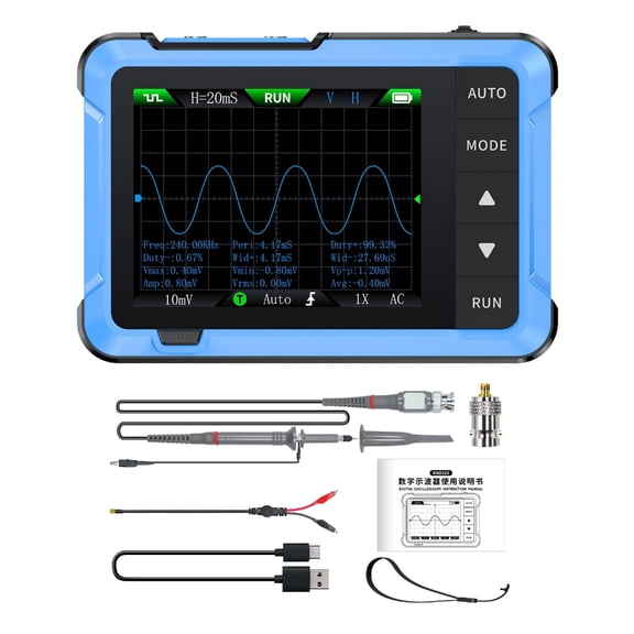DSO510 Portable Oscilloscope High Samplings Rate and Real Time Waveform Updates for Efficiency