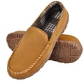 thumbnail image 1 of DSOLE Men's Moccasin Slippers Mens Memory Foam Slippers Slip On House Shoes Indoor Outdoor Anti-slip Sole Beige 11, 1 of 6