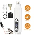 thumbnail image 1 of DSOOLO Dog Nail Grinder with 2 Lights,5 Speed Pet Nail Grinder for Small, Medium , Large Dogs and Cats，White, 1 of 8