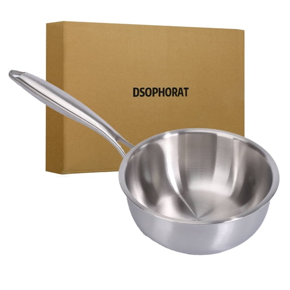 DSOPHORAT 304 Stainless Steel cooking pot Frying pan, Stock Pot Soup Pasta Pot Sauce & Reheat Food Suitable