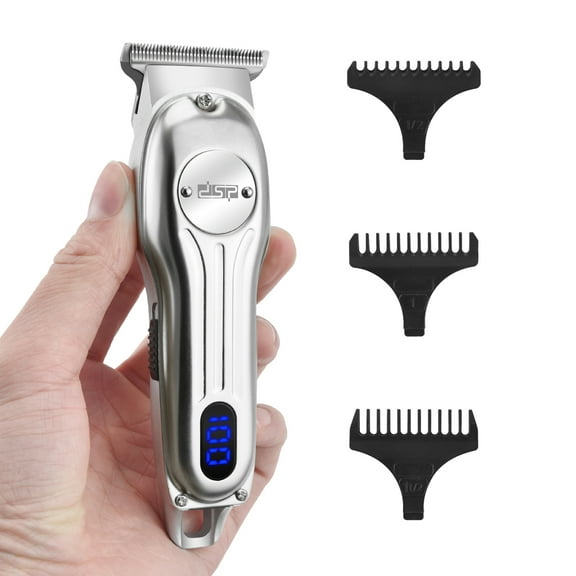 DSP Cordless Hair Clipper Trimmer for Men, 3-Piece Rechargeable Beard & Mustache Grooming Kit with LED Display