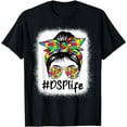 thumbnail image 1 of DSP Direct Support Staff Messy Bun Women Autism Awareness T-Shirt, 1 of 4