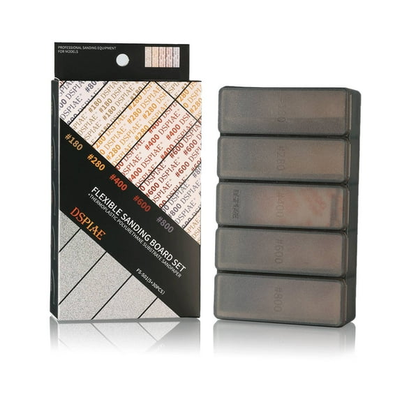 DSPIAE Arc Grinding Military Model Grinding Plate Sandpaper Kit for Model DIY Making Tool