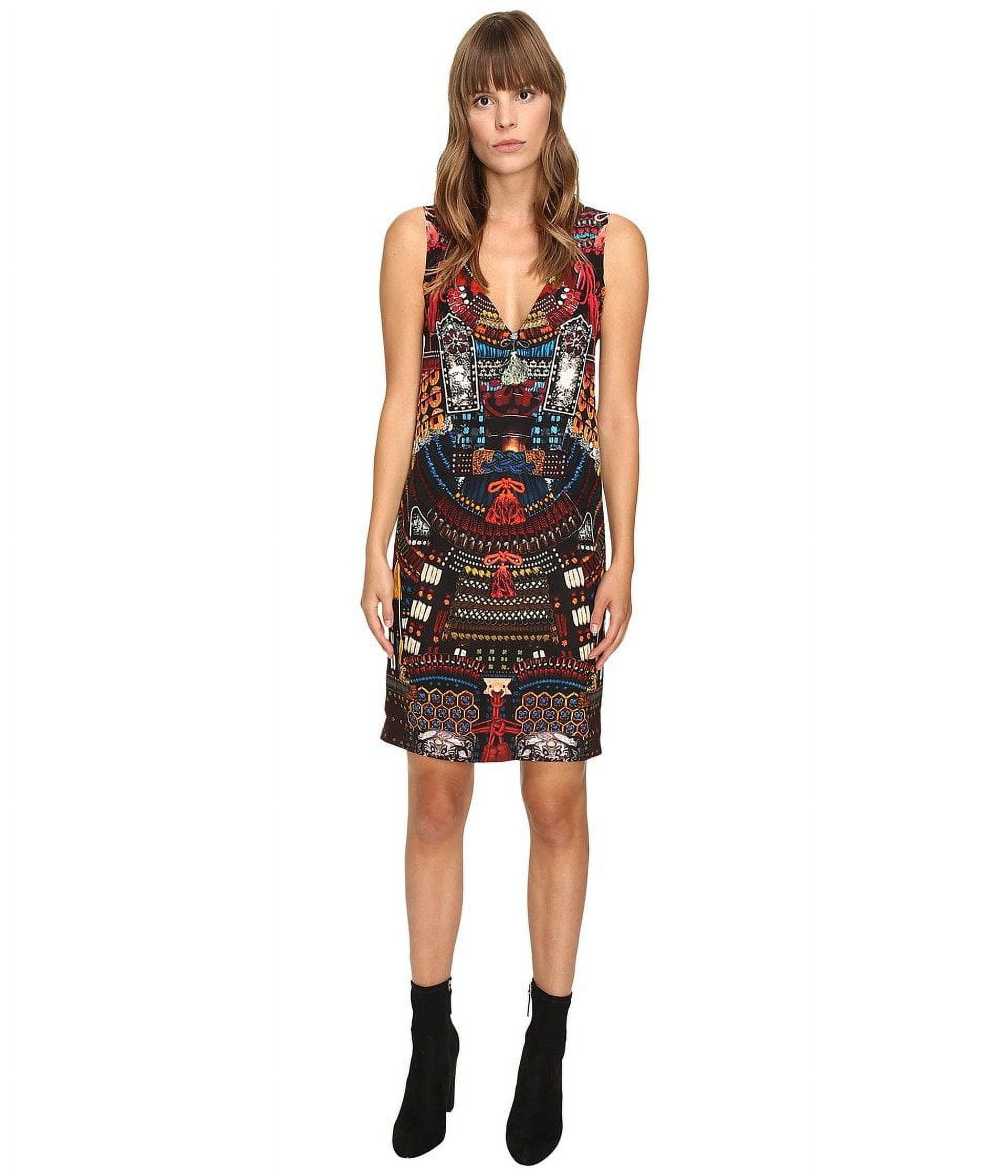 ワンピース DSQUARED2 Woman Dress Multicolor S73CU00315D35283 001S DSQUARED2 Women's Samurai Printed V-Neck Dress Mix Colours