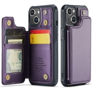 DSR for iPhone 13 Wallet Case with Card Holder, RFID Blocking for iPhone 13 Case for Women Men, Durable Kickstand Shockproof Phone Case for iPhone 13