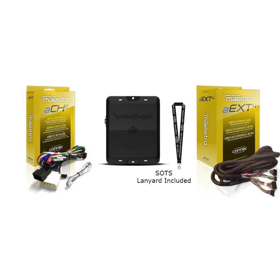 DSR1 8-Channel Signal Processor HRN-AR-CH2 T-harness for select Chrysler, Dodge, Fiat, Jeep and Ram with 4-meter extension cable