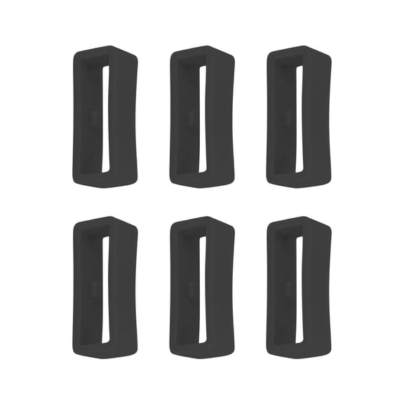 DSRHJI Watch Band Loops,Silicone Watch Strap Holder Loop Watch Strap Keeper Silicone Replacement Watch Band Loop for Smart Sport Watches Rubber Replacement Watch Band Strap Loops 20mm 6PCS Black