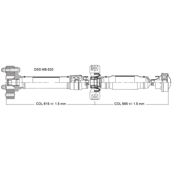 DSS MB-520 Drive Shaft Assembly Fits 06-11 ML320 ML350 ML500 ML550 Fits select: 2010-2011 MERCEDES-BENZ ML 350 4MATIC, 2006-2009 MERCEDES-BENZ ML