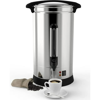 Zulay Kitchen 50 Cup Commercial Coffee Urn - Stainless Steel - Black - 40  requests