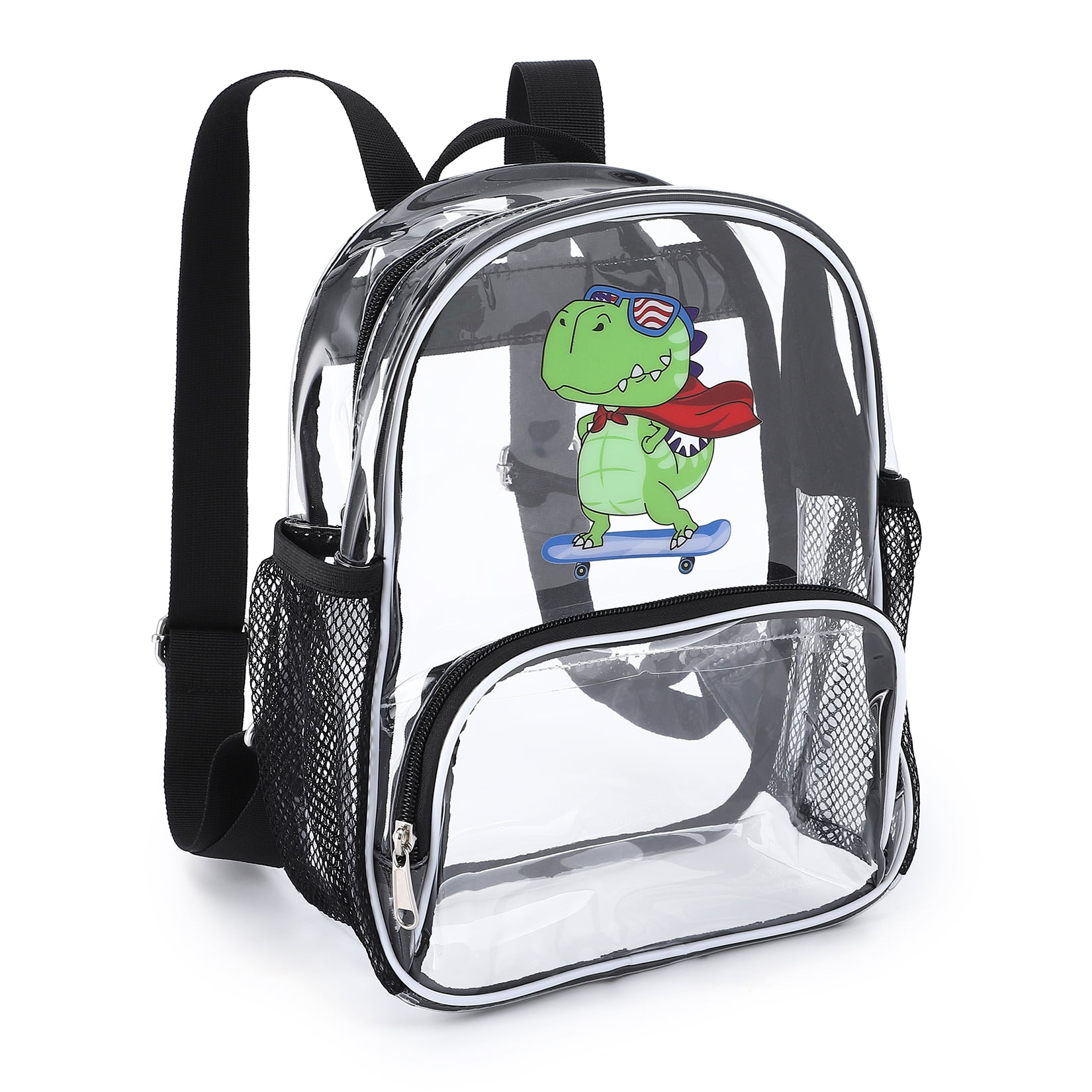 DSSTYLES Clear Backpack Heavy Duty Kids Backpack with Dinosaur Print Use Piping Design Suitable for Schools Stadiums Beaches and Other Living Places Walmart