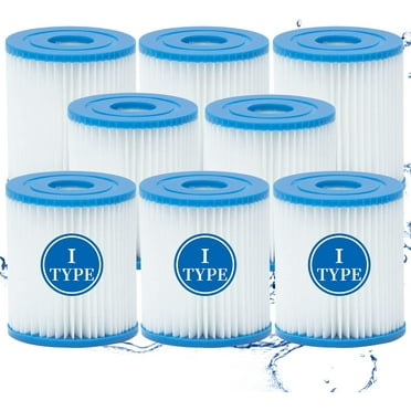 DSTESS Type I Pool Filter Cartridge, Replacement Filters Cartridge for 58093, for Swimming Pool Filter RX330 Filter Pump, for 300/330 Gal/H Filter Pumps(8 Pack)