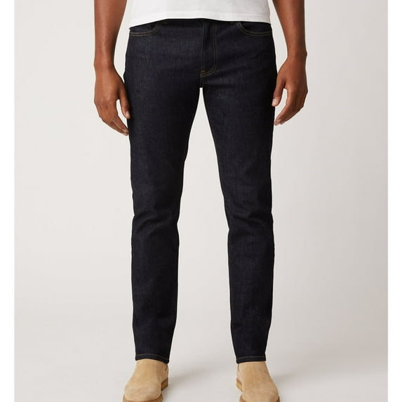 DSTLD Mens Mid-Rise Tapered Slim Fit Skinny Jeans, Blue, 28W x 32L