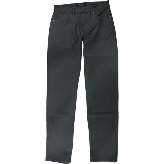 DSTLD Mens Overdye Straight Leg Jeans, Grey, 28W x 30L