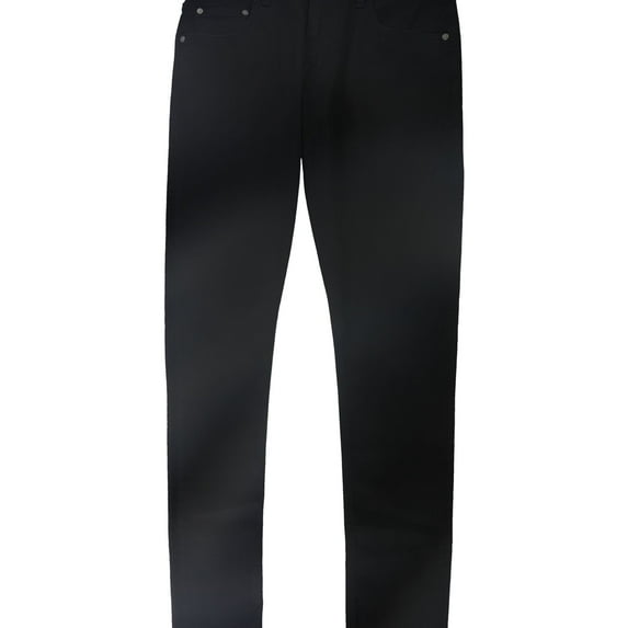 DSTLD Mens Solid Skinny Fit Jeans, Black, 32W x 34L