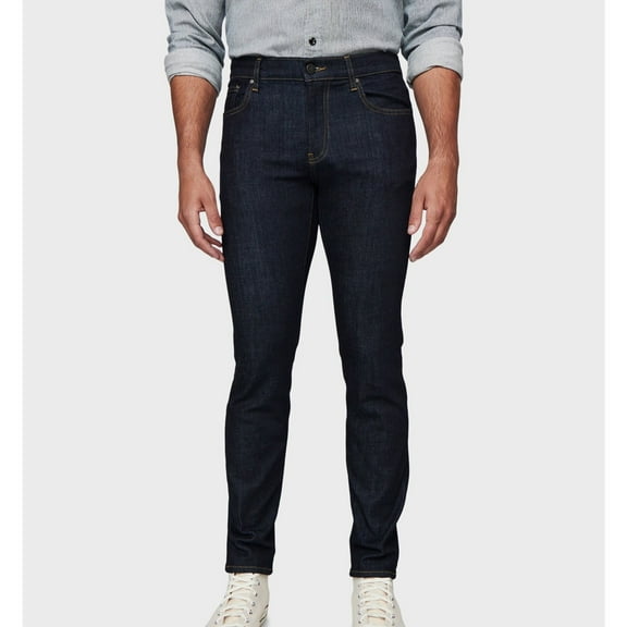 DSTLD Mens Solid Skinny Fit Jeans, Blue, 30W x 34L