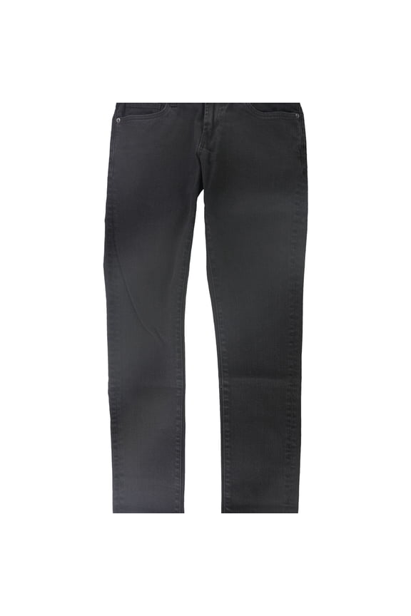 Mens Solid Slim Fit Jeans, Black, 34W x 30L