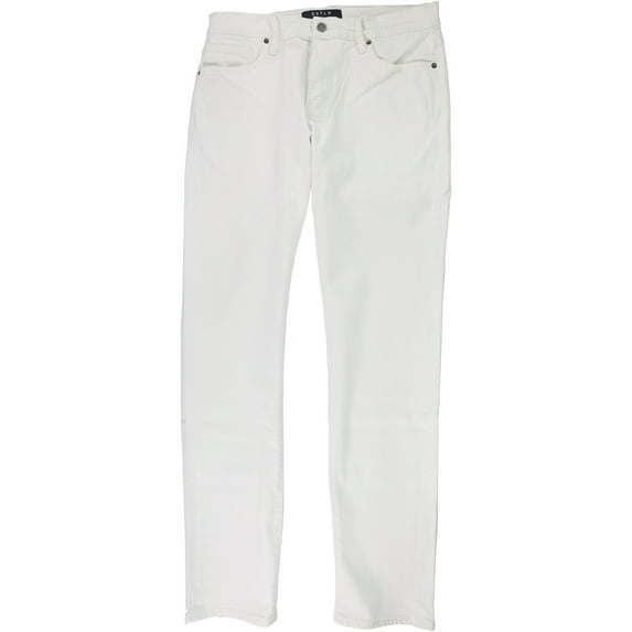 DSTLD Mens Solid Slim Fit Skinny Fit Jeans, White, 28W x 30L