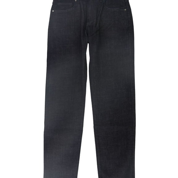 DSTLD Mens Solid Straight Leg Jeans, Blue, 29W x 30L