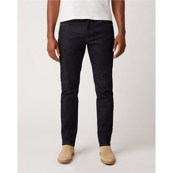 DSTLD Mens Solid Straight Leg Jeans, Blue, 38W x 32L