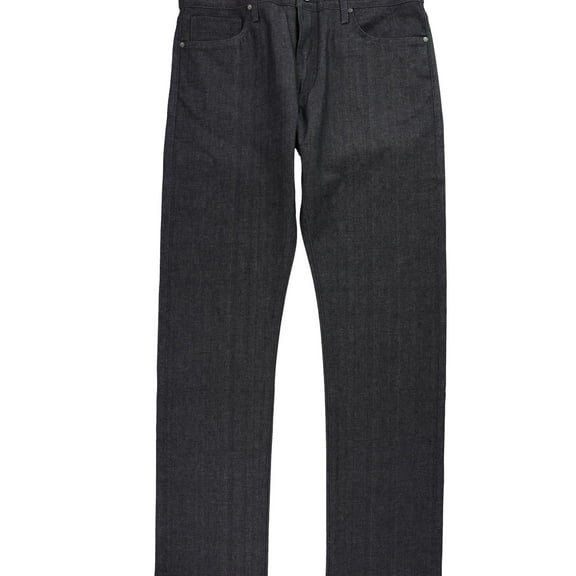 DSTLD Mens Solid Straight Leg Jeans, Blue, 40W x 32L