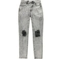 thumbnail image 1 of DSTLD Womens Acid Wash Straight Leg Jeans, Grey, 24 Regular, 1 of 3