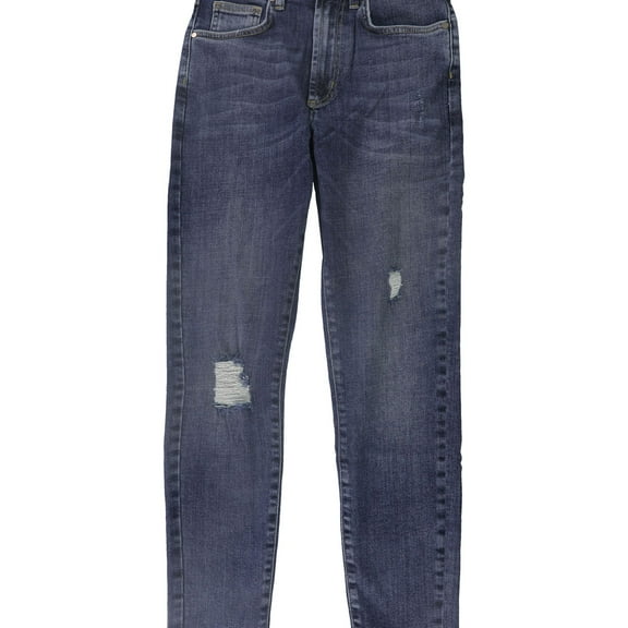 DSTLD Womens Distressed Skinny Fit Jeans, Blue, 25