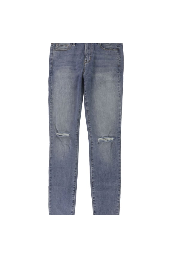 Womens Distressed Skinny Fit Jeans, Blue, 27