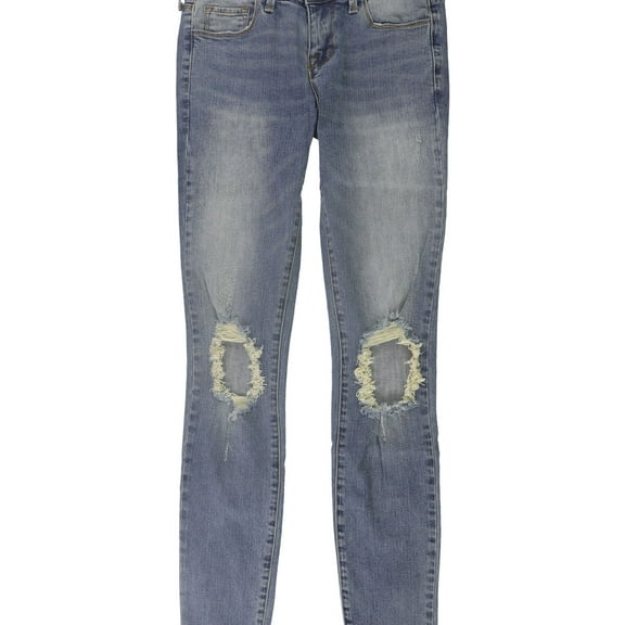 DSTLD Womens Distressed Skinny Fit Jeans, Blue, 29