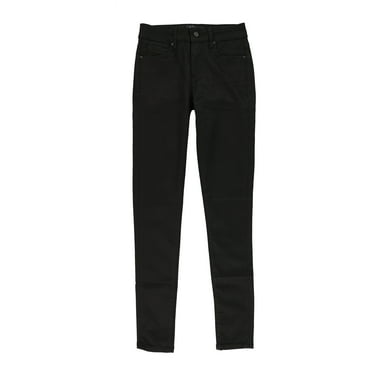 DSTLD Womens Solid High Rise Skinny Fit Jeans, Black, 28