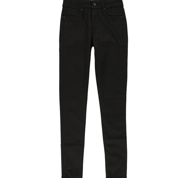DSTLD Womens Solid High Rise Skinny Fit Jeans, Black, 29