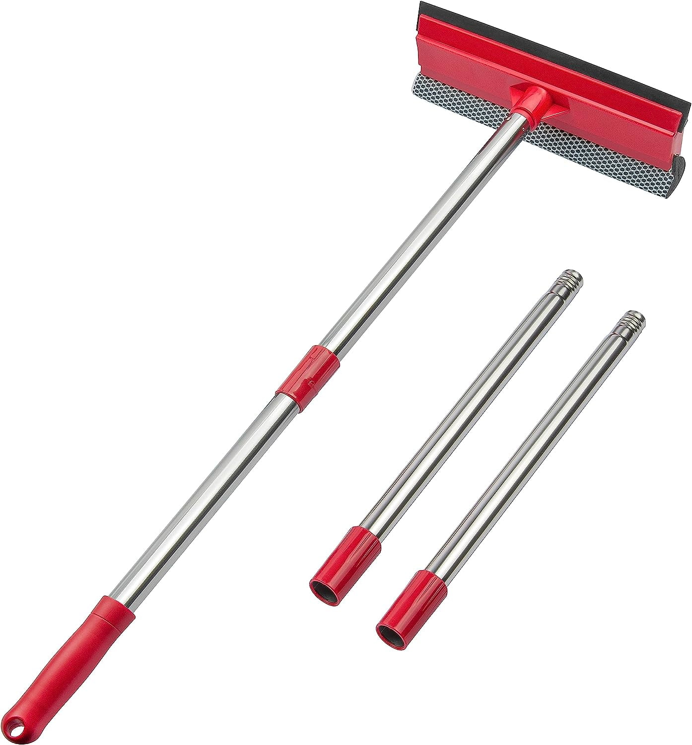 DSV Standard Professional Multi-Use Window Squeegee | Length 16"- 55", Rubber Strip 10", Window Cleaner