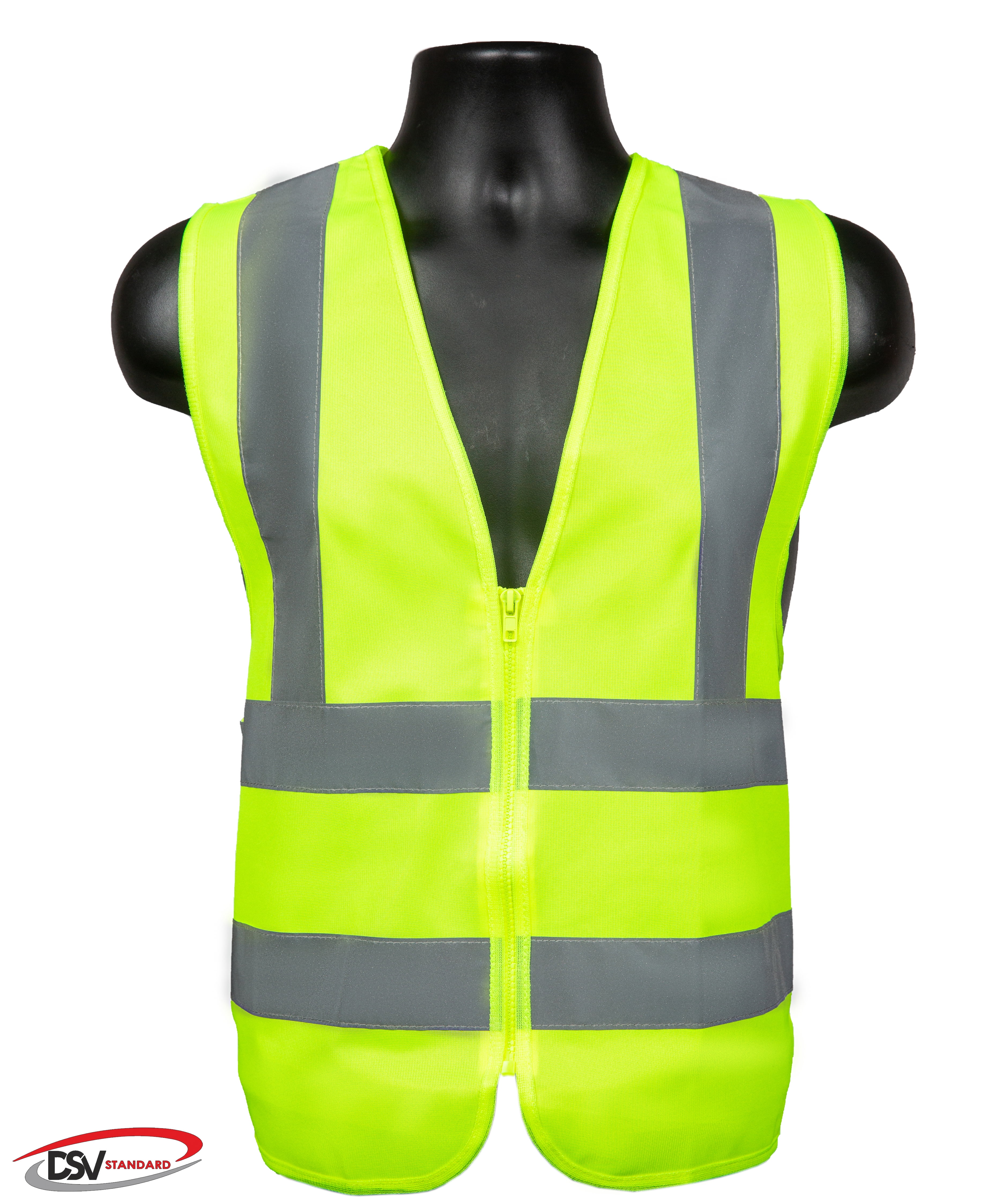 DSV Standard Reflective Safety Vest with Loop and Hook Closure