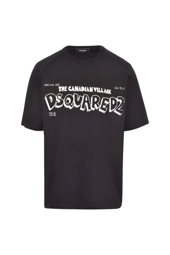 Adult The Canadian Village Logo Skater T-Shirt
