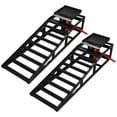 thumbnail image 1 of DSstyles 2 Pack Auto Car Truck Service Ramps Lifts 5T 10000lbs Hydraulic Car Ramps Truck Trailer Garage,Height Hydraulic Vehicle Ramps for Car Repair, Black, 1 of 7