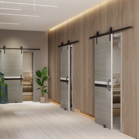 DSstyles 2024 New 24"x 80" Melamine Integrated Shower Door, With 2mm Thick Melamine Protective Layer Waterproof Door Slab, No Assembly Required