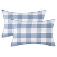 thumbnail image 1 of DSstyles Buffalo Check Plaid Throw Pillow Covers Black and White Farmhouse Outdoor Plaid Square Cotton Cushion Case for Farmhouse Home Decor Couch, Set of 2, 1 of 9