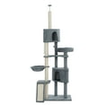 thumbnail image 1 of DSstyles Cat Tree, 105-Inch Cat Tower for Indoor Cats, Plush Multi-Level Cat Condo with 3 Perches, 2 Caves, Cozy Basket and Scratching Board, Gray, 1 of 10