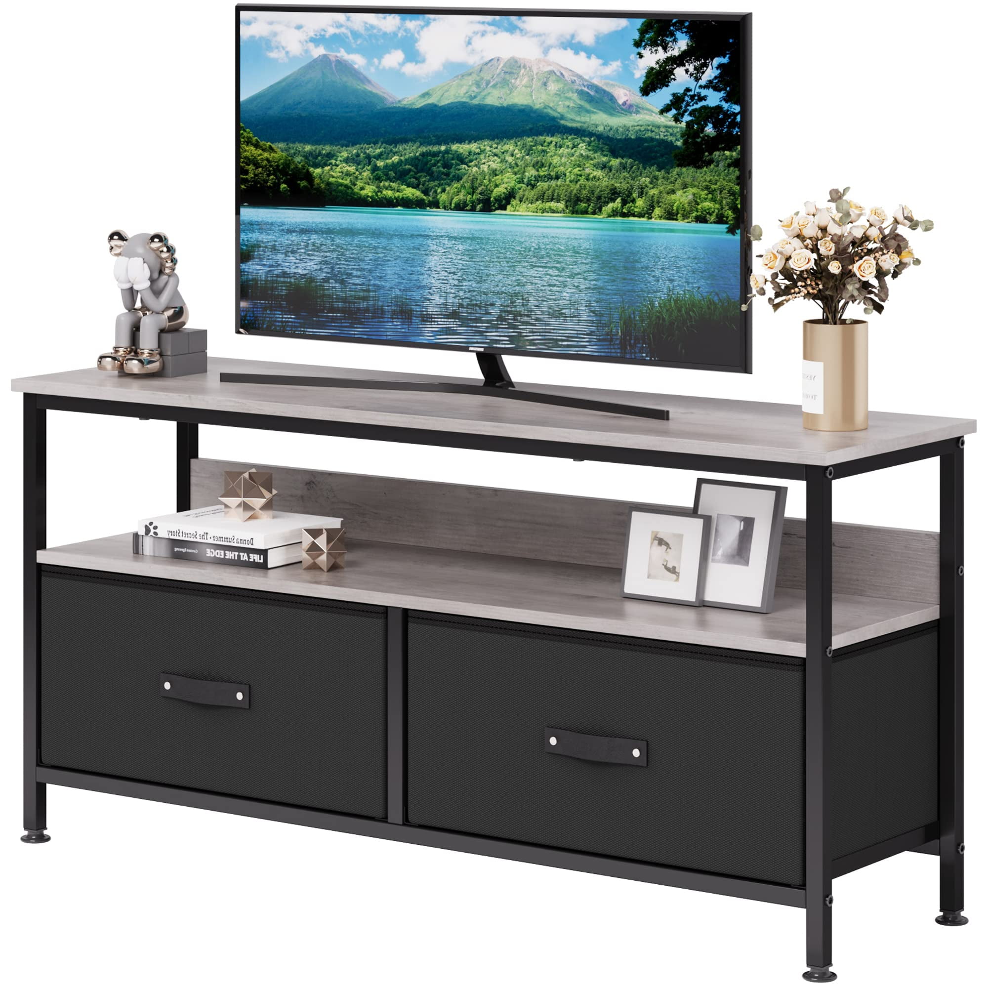 DSstyles 50 Inch Dresser TV Stand with Drawers & Shelves, Entertainment Center for Living Room
