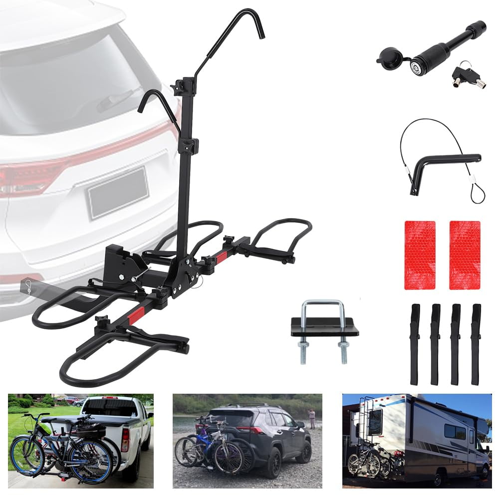 DSstyles E Bike Racks for Tow Hitch 2 Bike,Heavy Duty Car Bike Racks ...