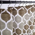 thumbnail image 1 of DSstyles Fabric Shower Curtain, Moroccan Geometric Design Shower Curtain for Bathroom Heavy Textured Fabric Bath Curtain, 1 of 9