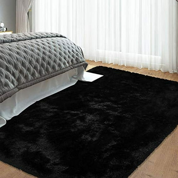 DSstyles Fluffy Area Rugs for Living Room, Soft and Thick Faux Tie Dye Area Rug Indoor Shag Rug Home Decor Nursery Rug Carpets for Bedroom