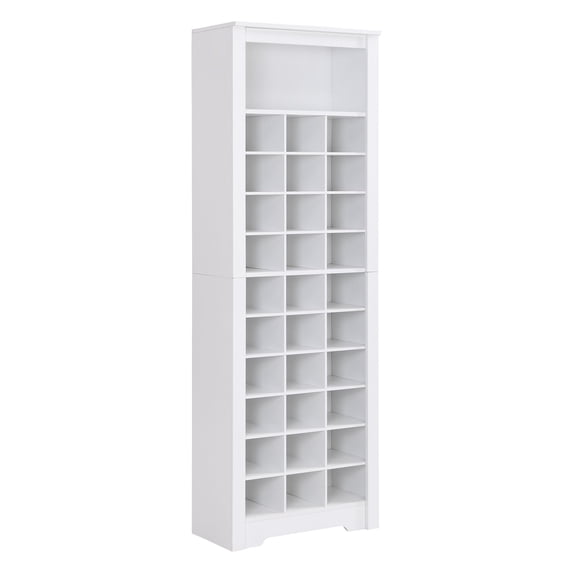 DSstyles Free Standing Tall Shoe Cabinet With 30 Compartments Shoe Rack Storage Organizer For Hallway Bedroom (24.40 L x 12.90 W x 73.80 H Inches)